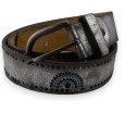 Ceinture cloutée femme argenté vieilli