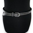 Ceinture noire cloutée et strassée femme