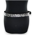 Ceinture femme cloutée argentée et noire