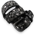 Ceinture femme cloutée argentée et noire