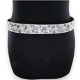 Ceinture cloutée femme argentée
