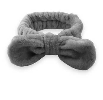 Bandeau à maquillage molletonné gris