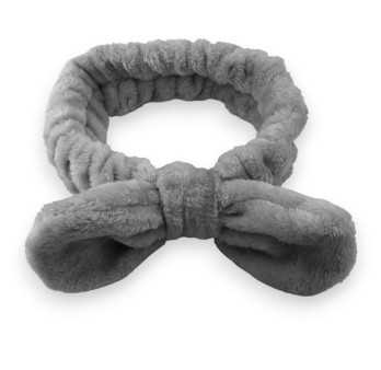 Bandeau à maquillage molletonné gris