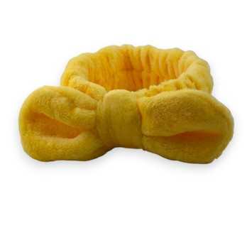 Bandeau à maquillage molletonné jaune