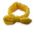Bandeau à maquillage molletonné jaune