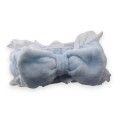 Bandeau à maquillage femme bleu ciel broderie anglaise