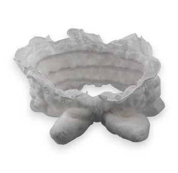 Bandeau à maquillage blanc femme broderie anglaise