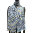Foulard ethnique nuance bleu