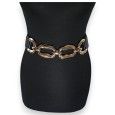 Ceinture fantaisie femme élastique grosse chaine dorée