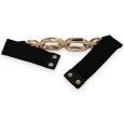 Ceinture fantaisie femme élastique grosse chaine dorée