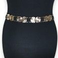 Ceinture fantaisie femme élastique pièces dorées
