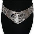 Ceinture fantaisie femme élastique doré et argenté strass