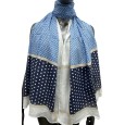 Foulard ethnique nuance bleu