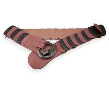 Ceinture fantaisie élastique femme accordéon vieux rose
