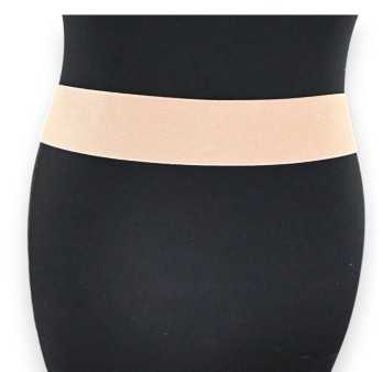 Ceinture fantaisie élastique femme beige dorée cloutée