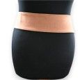 Ceinture fantaisie femme tissu suédine camel boucle métal