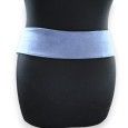 Ceinture fantaisie femme tissu suédine bleu jeans boucle métal