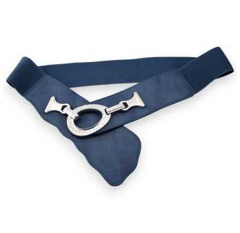 Ceinture fantaisie élastique femme bleu jeans