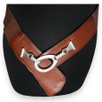 Ceinture fantaisie élastique femme marron
