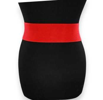 Ceinture fantaisie élastique femme rouge bordeau boucle martelée