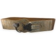 Ceinture fantaisie élastique femme beige et doré