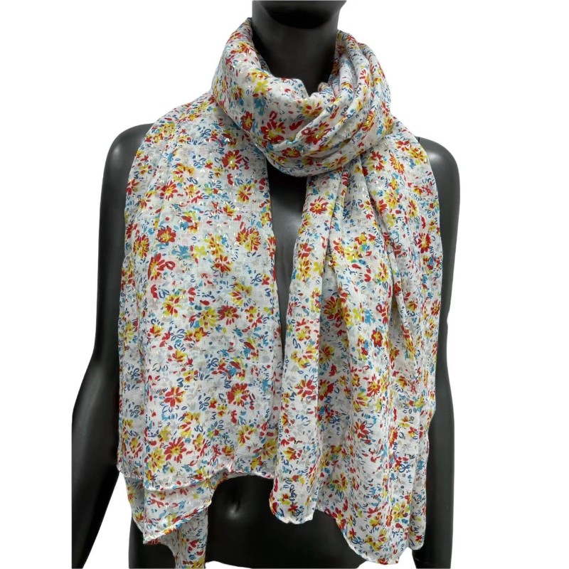 Foulard liberty à détails dorés