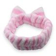 Bandeau à maquillage femme rose et blanc