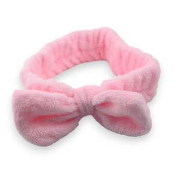 Bandeau à maquillage femme rose bonbon