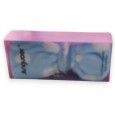 Bandeau à maquillage femme bleu ciel pois blanc