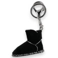 Porte-clés argenté chaussure noire