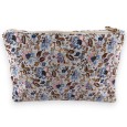 Pochette tissu AMOUR fleuri pastel
