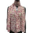 Foulard liberty framboise orné de dorure