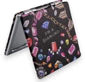 Miroir de poche girly bijoux