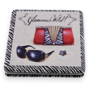 Miroir de poche fashion glamour et sauvage