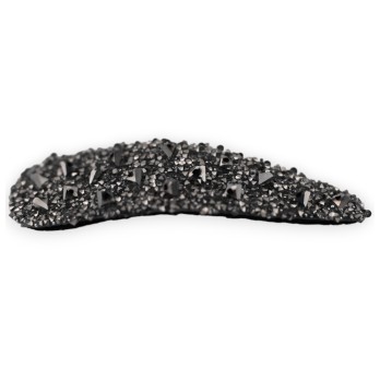 Barrette à cheveux pierres grises brillante