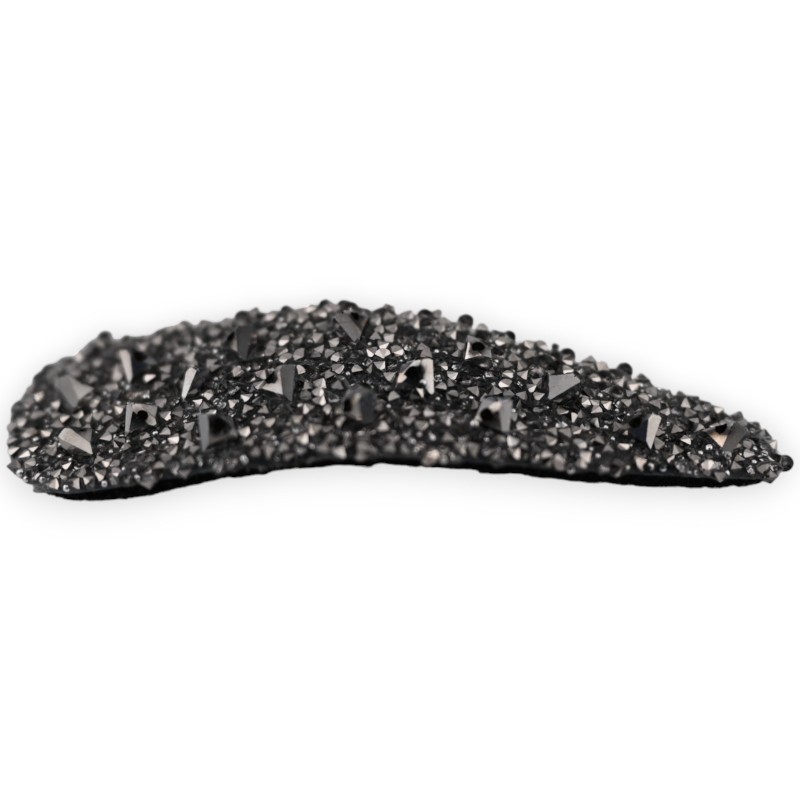Barrette à cheveux pierres grises brillante