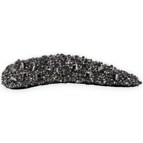 Barrette à cheveux pierres grises brillante