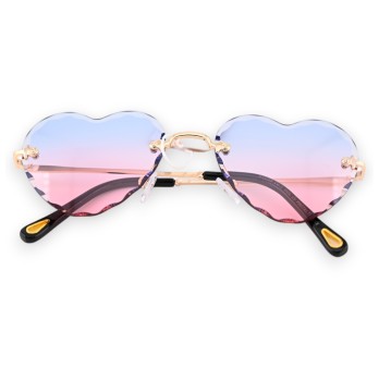 Lunettes vintage coeur rose et bleu