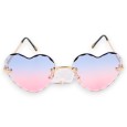 Lunettes vintage coeur rose et bleu