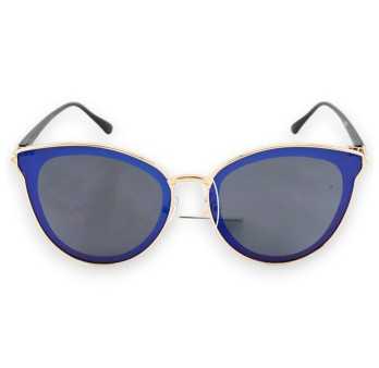 Lunettes papillon vintage bleue