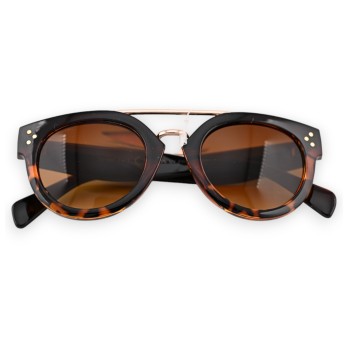 Lunettes stylées mouchetée marron translucide
