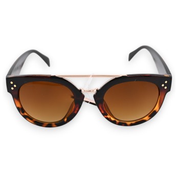 Lunettes stylées mouchetée marron translucide