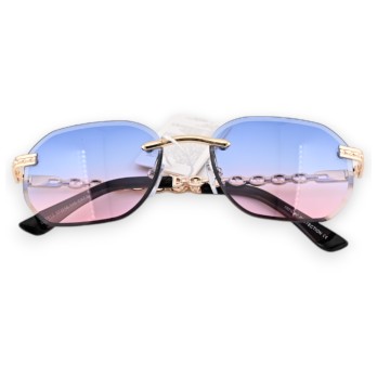 Lunettes mode ovale nuance rose et bleu