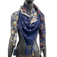 Foulard 4 faces imprimé tête de mort