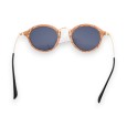 Lunettes ronde effet bois clair