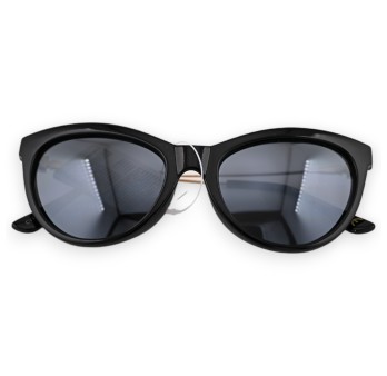Lunettes papillon noire et dorée