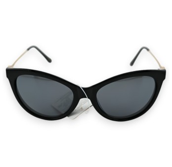 Lunettes papillon noire et dorée