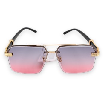 Lunettes carrées ovale chic rose et gris