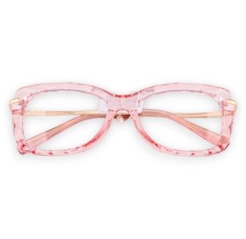 Lunettes fantaisie transparente rose