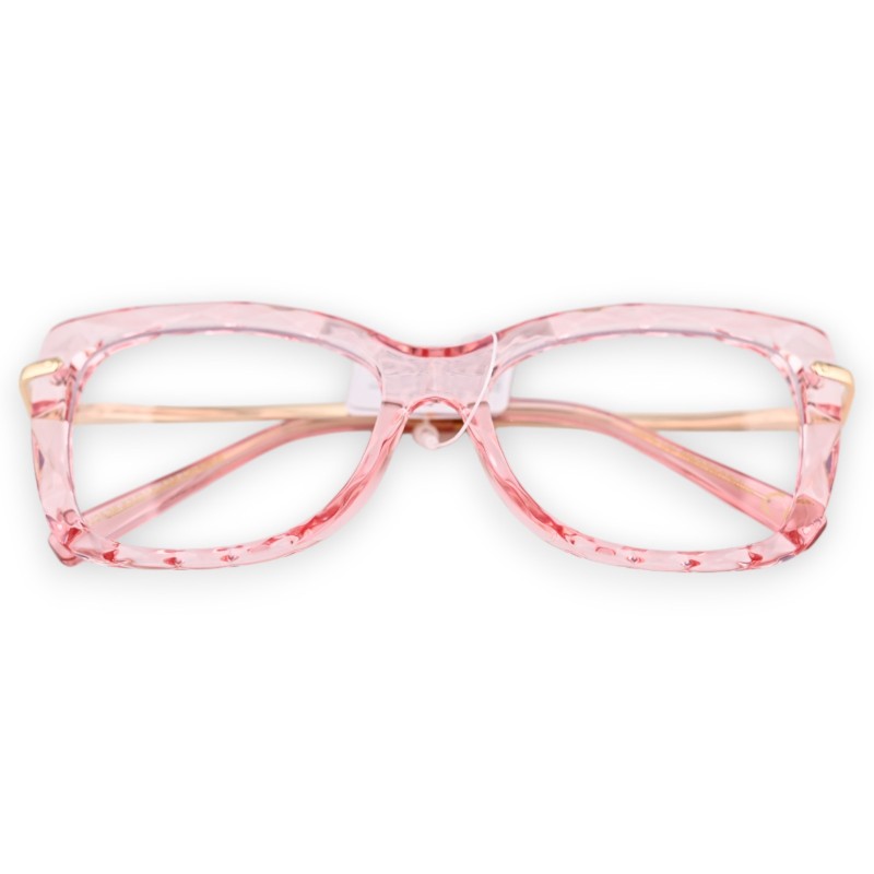 Lunettes fantaisie transparente rose